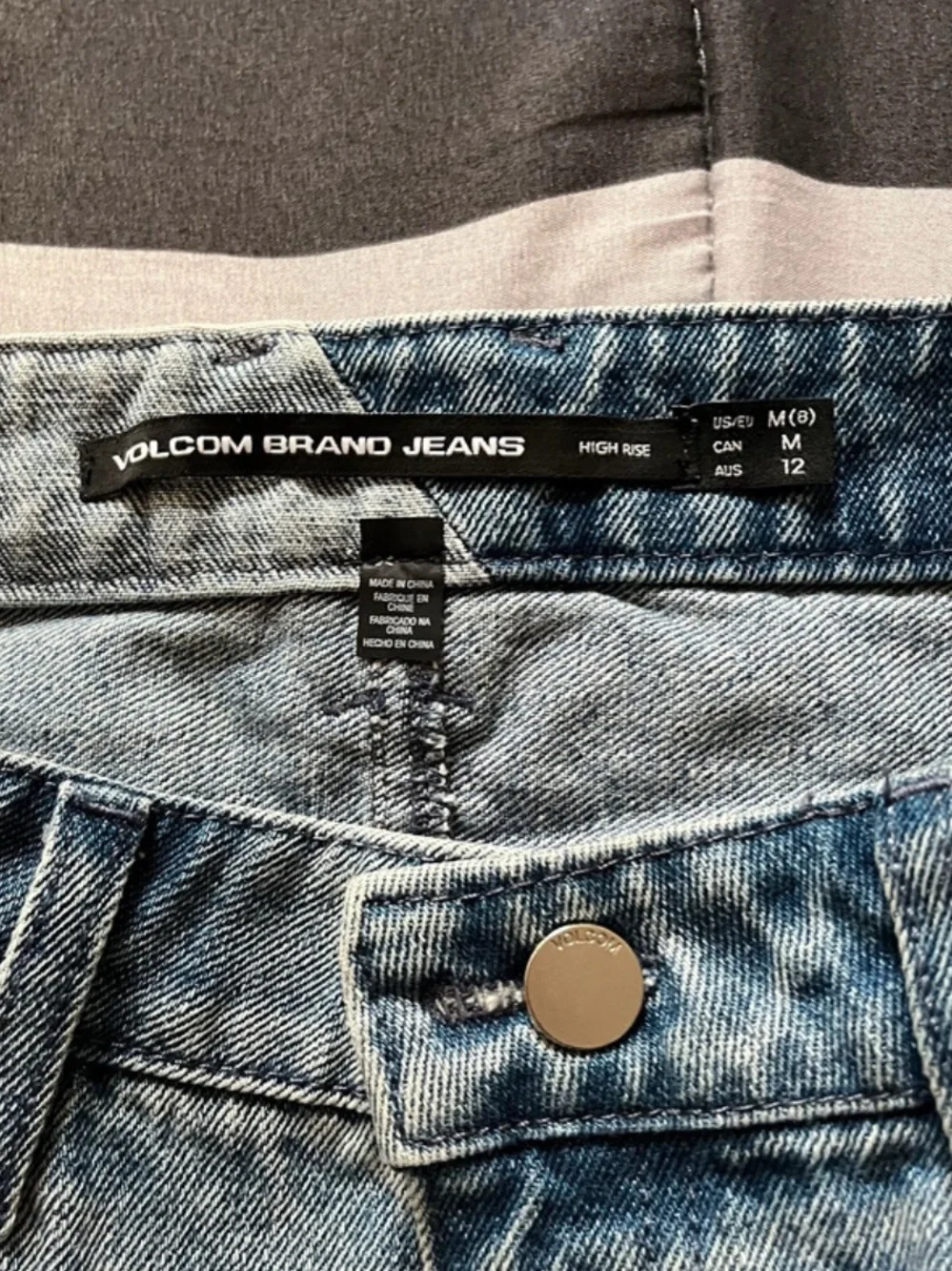 Light Blue Volcom Denim Mini Skirt